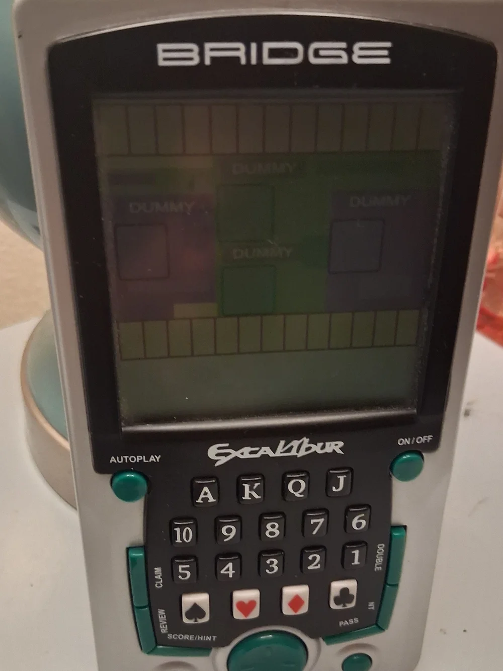 Excalibur Handheld Electronic Poker Game - Black & Teal